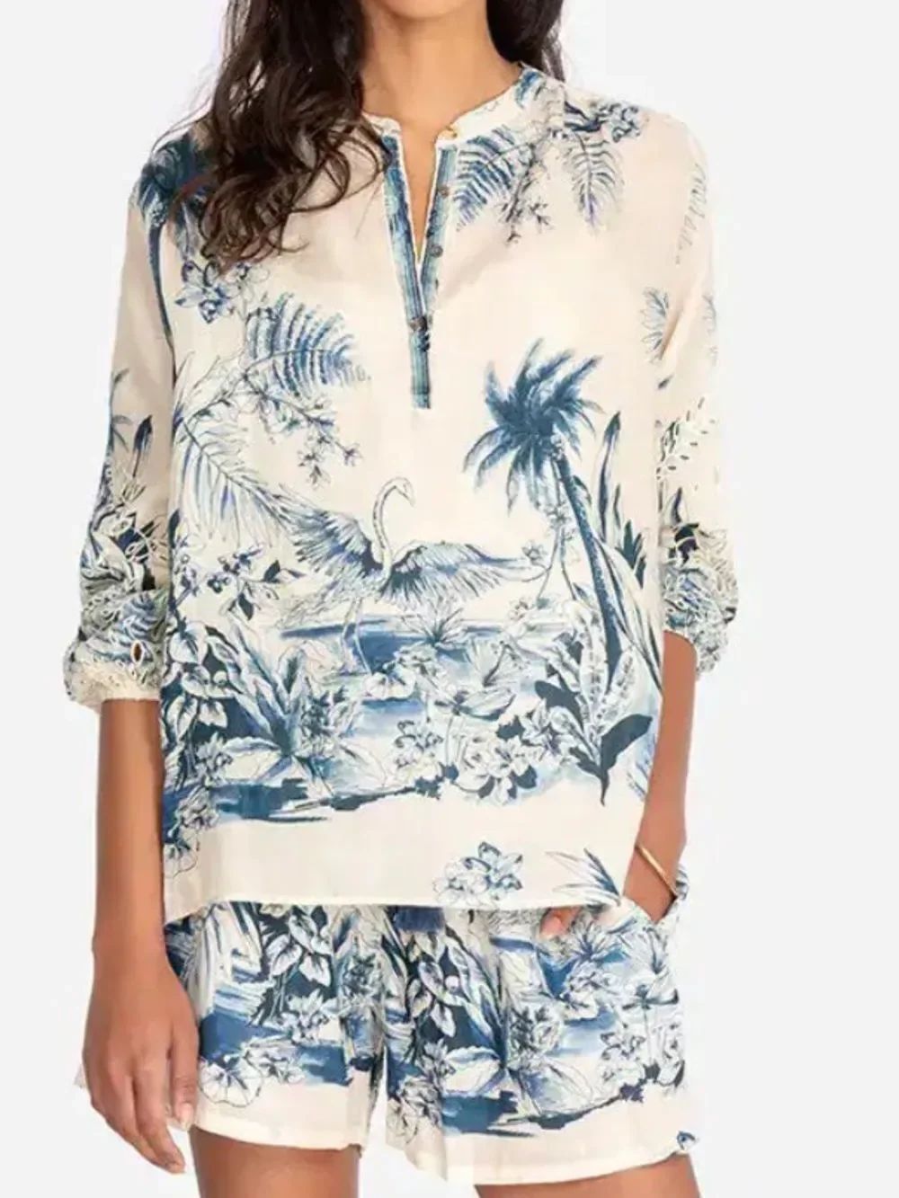 JOHNNY WAS
Pacific Palms Collared Prairie Blouse
F8